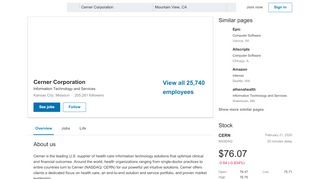 
                            7. Cerner Corporation | LinkedIn