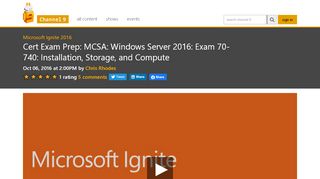 
                            10. Cert Exam Prep: MCSA: Windows Server 2016: Exam 70-740 ...
