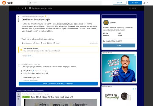 
                            9. Certblaster Security+ Login : WGU - Reddit