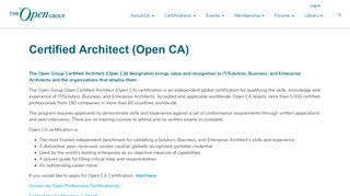 
                            11. Certifed Architect (Open CA) | The Open Group