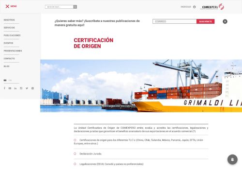 
                            13. Certificación de origen - ComexPerú - Sociedad de Comercio Exterior ...