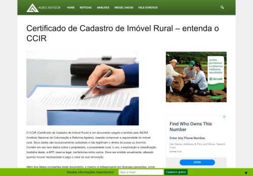 
                            13. Certificado de Cadastro de Imóvel Rural - entenda o CCIR
