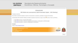 
                            10. Certificado Digital - Via Rápida Empresa - Governo do Estado de São ...