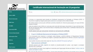 
                            13. Certificado Internacional de Vacinação em 23 perguntas - Abav