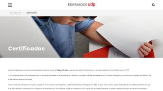 
                            7. Certificados - Egresados UDP