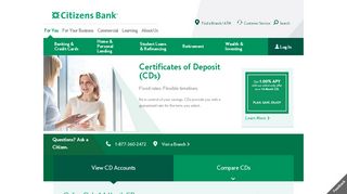 
                            9. Certificate of Deposit (CD) Account | View Our Rates ... - Citizens Bank