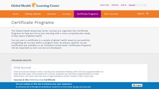 
                            5. Certificate Programs | Global Health eLearning Center