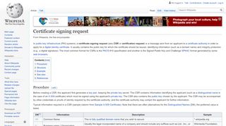 
                            11. Certificate signing request - Wikipedia