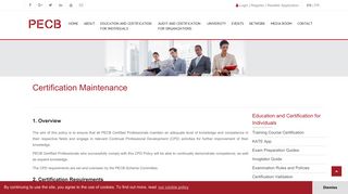 
                            7. Certification Maintenance | PECB