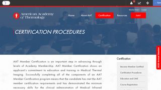 
                            13. Certification Procedures | American Academy of Thermology