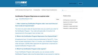 
                            10. Certification Program Reprocess an expired order – CGFNS ...