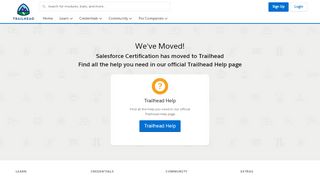 
                            5. Certification - Redirections - Trailhead - Salesforce.com
