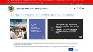 
                            13. Certified Analytics Professional (CAP®) -- Home