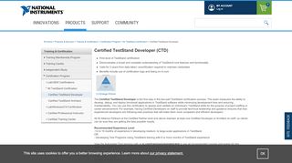
                            8. Certified TestStand Developer (CTD) - National Instruments