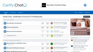 
                            1. Certify Chat - Certification Forums for IT Professionals
