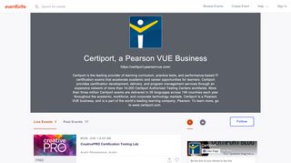 
                            10. Certiport, a Pearson VUE Business Events | Eventbrite