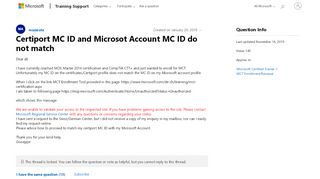 
                            3. Certiport MC ID and Microsot Account MC ID do not match - Training ...