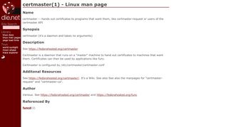 
                            12. certmaster(1) - Linux man page