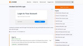 
                            6. Cerulean Card Info Login