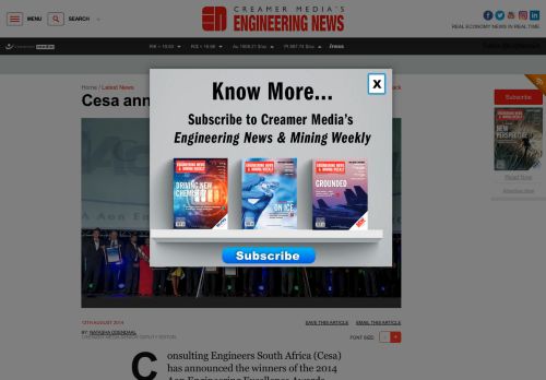 
                            13. Cesa announces Aon engineering stars - Engineering News