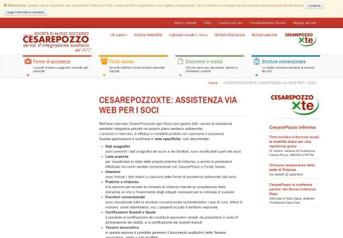 
                            2. CESAREPOZZOXTE: ASSISTENZA VIA WEB PER I SOCI