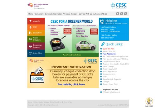 
                            1. CESC | Power Utility Company – New Connection, Online AC ...