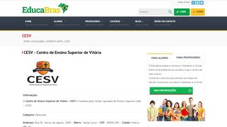 
                            4. CESV - Centro de Ensino Superior de Vitória - EducaBras