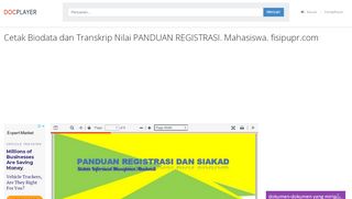 
                            11. Cetak Biodata dan Transkrip Nilai PANDUAN REGISTRASI ...