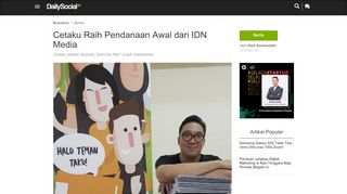 
                            13. Cetaku Raih Pendanaan Awal dari IDN Media | Dailysocial