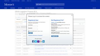 
                            10. CEVA Logistics Finance B.V. Credit Rating - Moody's