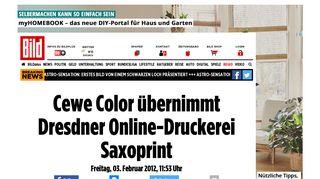 
                            12. Cewe Color übernimmt Dresdner Online-Druckerei Saxoprint - Bild.de