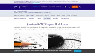 
                            4. CFA Level 1 Mock Exam - Kaplan Schweser