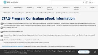 
                            13. CFA® Program Curriculum eBook Information - CFA Institute