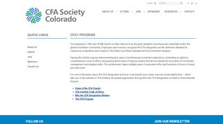 
                            8. CFA Society Colorado - CFA® Program