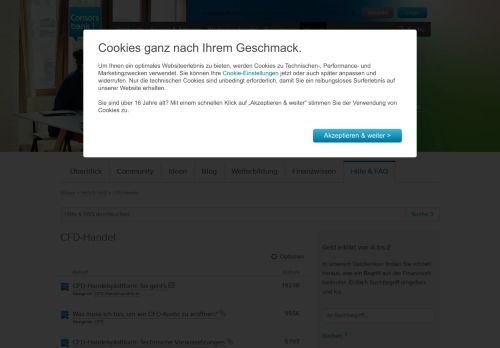 
                            5. CFD-Handel - Consorsbank Wissenscommunity