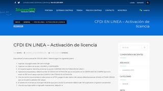 
                            9. CFDI EN LINEA – Activación de licencia – Solución es… ASCA