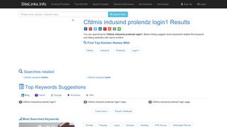 
                            4. Cfdmis indusind prolendz login1 Results For Websites Listing