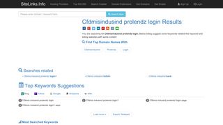 
                            6. Cfdmisindusind prolendz login Results For Websites Listing