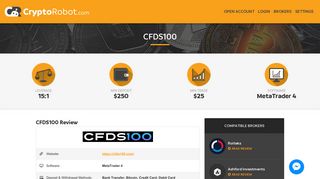 
                            10. CFDS100 Crypto Trading Platform Review - Crypto Robot