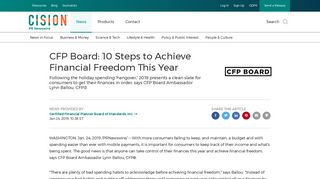 
                            9. CFP Board: 10 Steps to Achieve Financial Freedom This Year