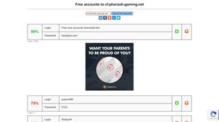 
                            4. cf.pharaoh-gaming.net - free accounts, logins and passwords