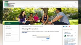 
                            10. CGA Login Information - APLU