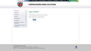 
                            5. CGE - Controladoria Geral do Estado - Login no sistema