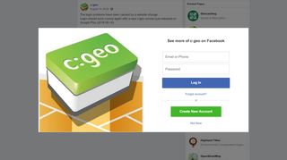 
                            8. c:geo - The login problems have been caused by a website... | Facebook