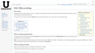 
                            4. CGI: URL rewriting - The Uniform Server Wiki