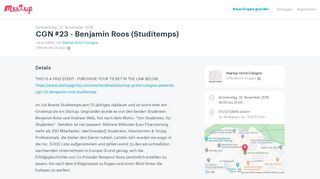 
                            8. CGN #23 - Benjamin Roos (Studitemps) | Meetup