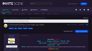 
                            13. CGPersia/CGPeers Free Sign-up | Misc - Open Trackers - Invite ...