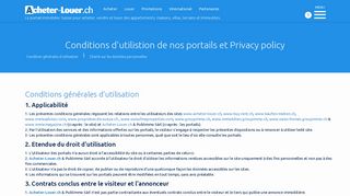 
                            6. CGU / Privacy Policy - Acheter-Louer.ch