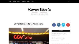 
                            3. CGV Blitz Pendaftaran Membership - Wayan Sidarta