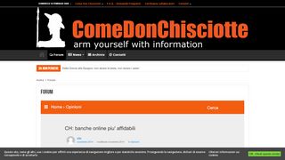 
                            10. CH: banche online piu' affidabili - Come Don Chisciotte Forum